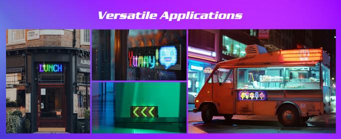 Programmable Led Sign, 15''x4'' Pre-made Animations & Customizable Text Led Car Sign, Bluetooth APP Control Scrolling LED Sign, Custom,Graffiti Flexible Led Matrix Panel for Car Store Hotel Holiday 2