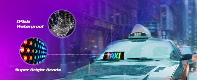 Programmable Led Sign, 15''x4'' Pre-made Animations & Customizable Text Led Car Sign, Bluetooth APP Control Scrolling LED Sign, Custom,Graffiti Flexible Led Matrix Panel for Car Store Hotel Holiday 4