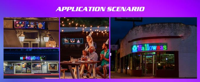 Programmable Led Sign, 15''x4'' Pre-made Animations & Customizable Text Led Car Sign, Bluetooth APP Control Scrolling LED Sign, Custom,Graffiti Flexible Led Matrix Panel for Car Store Hotel Holiday 5