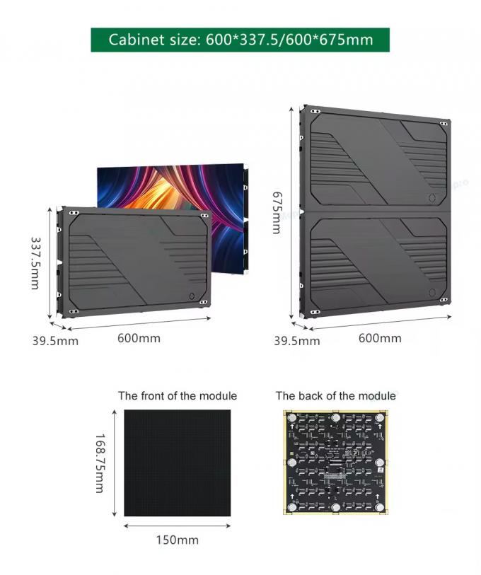 Die-casting Indoor  Aluminum Panel LED Video Wall Fine Pitch for Indoor and Outdoor Applications 2