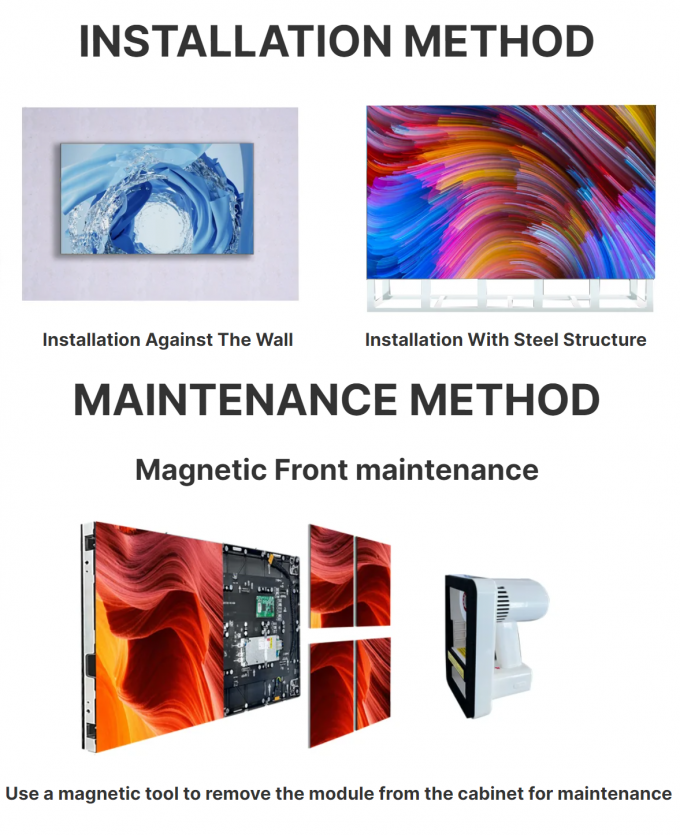 Die-casting Indoor  Aluminum Panel LED Video Wall Fine Pitch for Indoor and Outdoor Applications 3