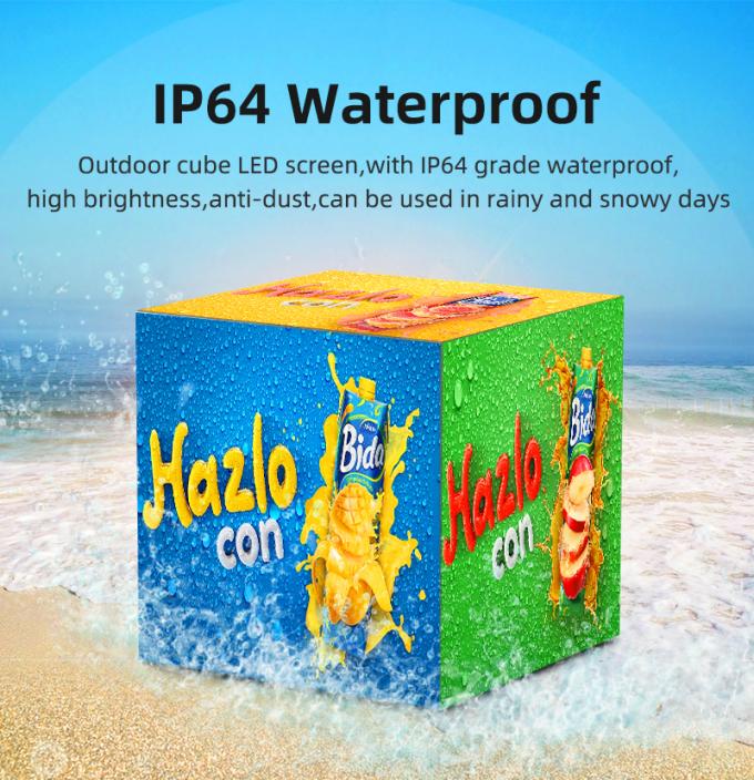 Cube LED Display P2.5 P3 P4mm Customized Retail Store Advertising Cube LED Screen 3