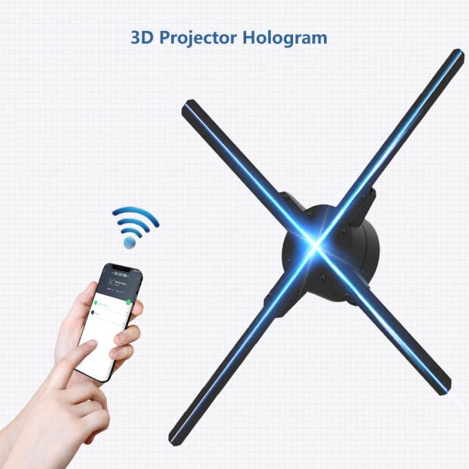 3D LED Fan Spliced 65cm wifi light outdoor advertising machine holographic display projector rotating hologram fan 2