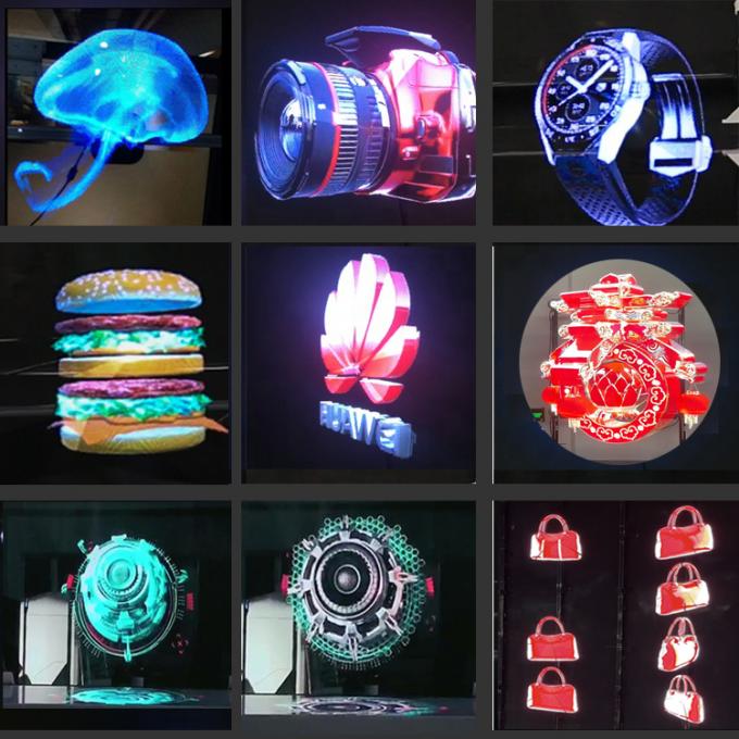 3D LED Fan Spliced 65cm wifi light outdoor advertising machine holographic display projector rotating hologram fan 3