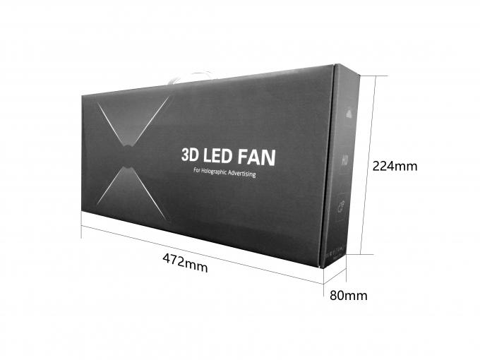 3D LED Fan Spliced 65cm wifi light outdoor advertising machine holographic display projector rotating hologram fan 7