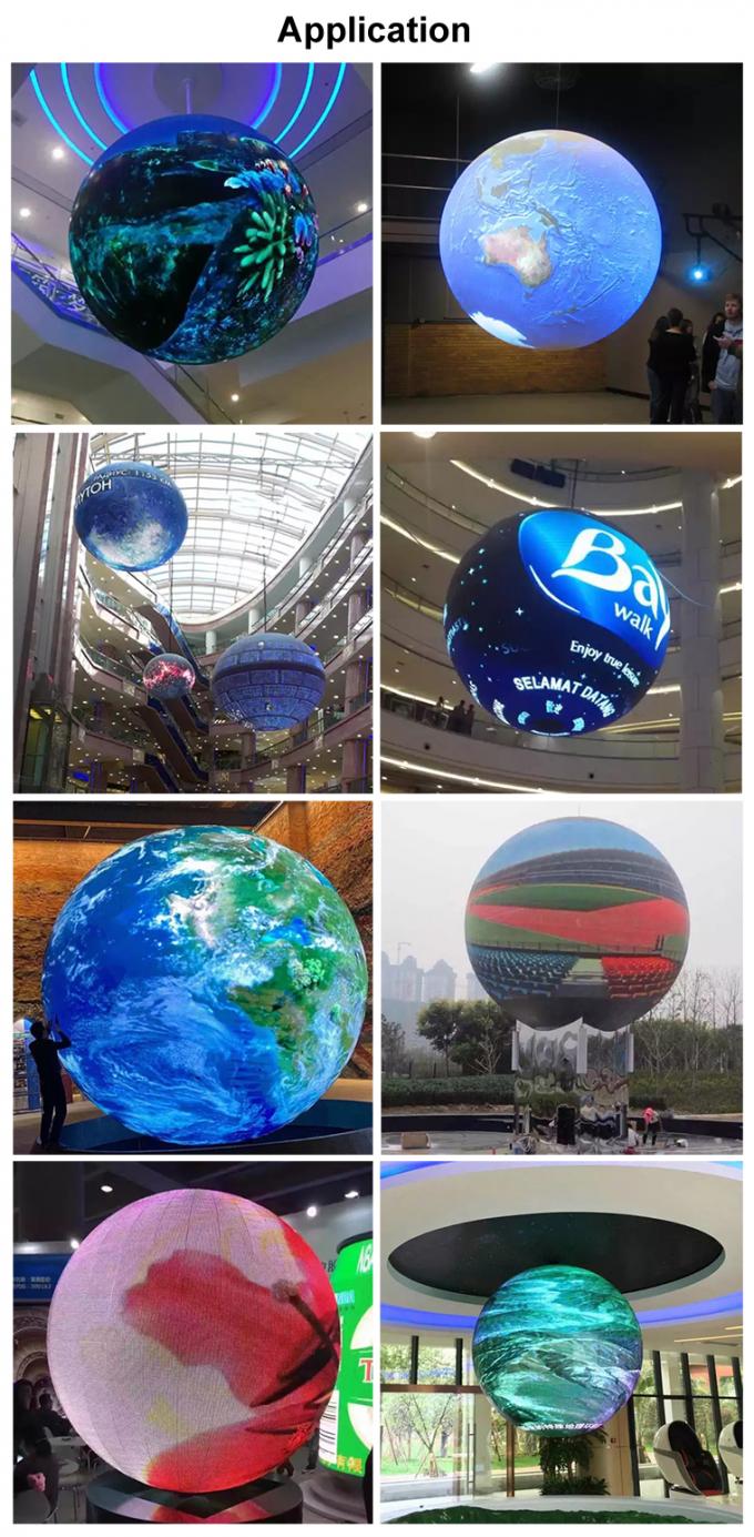 LED Ball And Creative Circular Cube Cylinder Curved Rgb Flexible LED Screen Indoor P2 P3 P4 Round Spherical Led Display 2