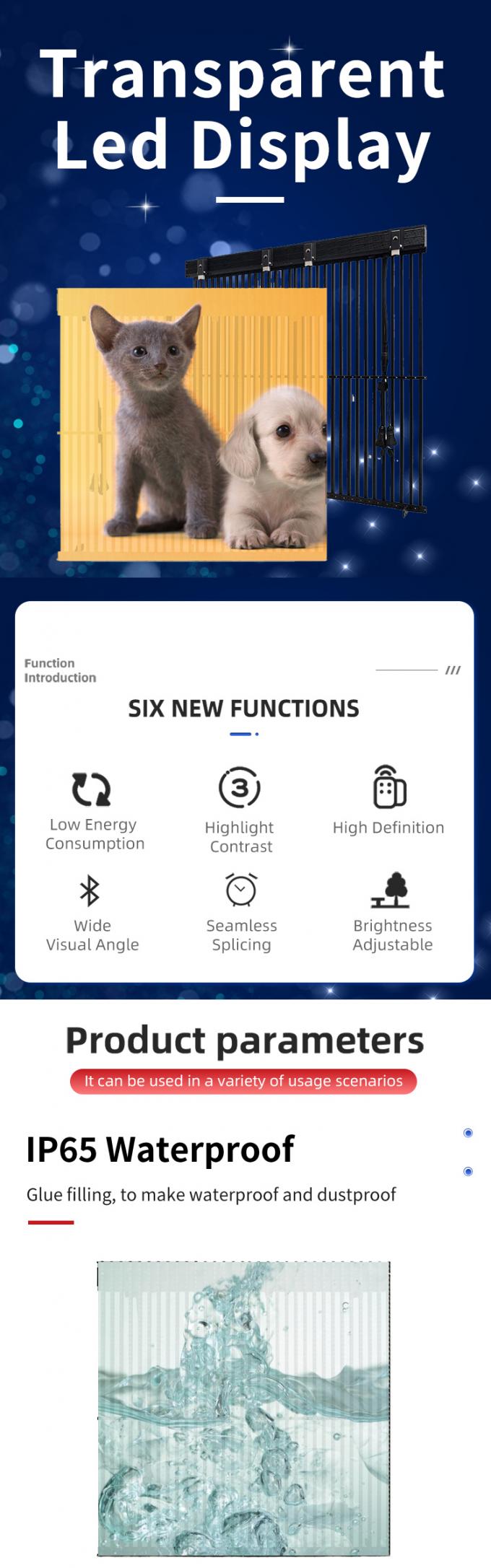 Transparent LED Screen Display Clear Glass Window LED Transparent Video Wall Flexible Panel High  BrightnessLED Screen 0