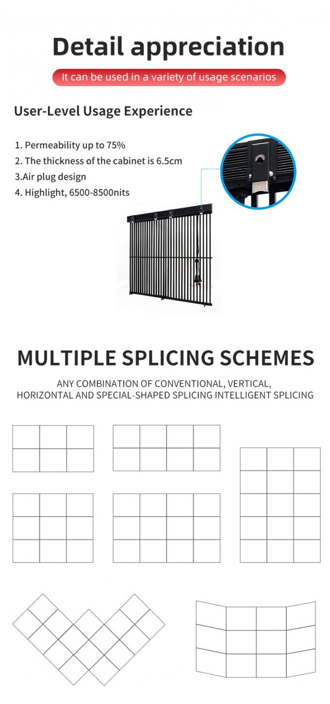 Transparent LED Screen Display Clear Glass Window LED Transparent Video Wall Flexible Panel High  BrightnessLED Screen 2