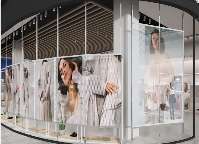 Indoor Transparent Led Display Screen P3.91led Video Wall Glass Led Mesh Display Panel 0