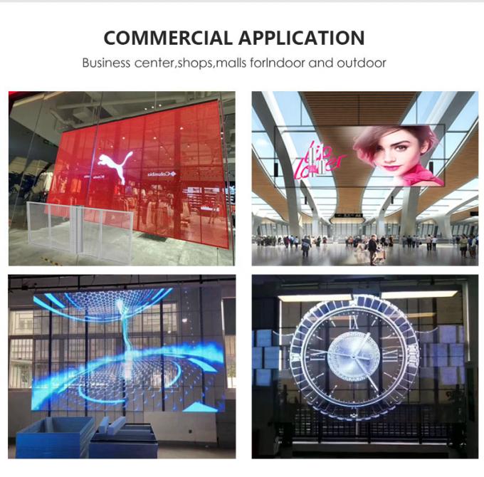Indoor Transparent Led Display Screen P3.91led Video Wall Glass Led Mesh Display Panel 6