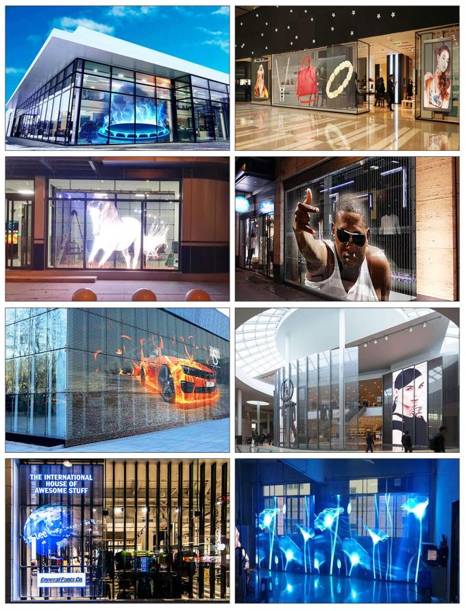 3.91-7.82mm Pixel Pitch Transparent LED Display Screen with 75% Transparency for 5-100m Viewing Distance 3