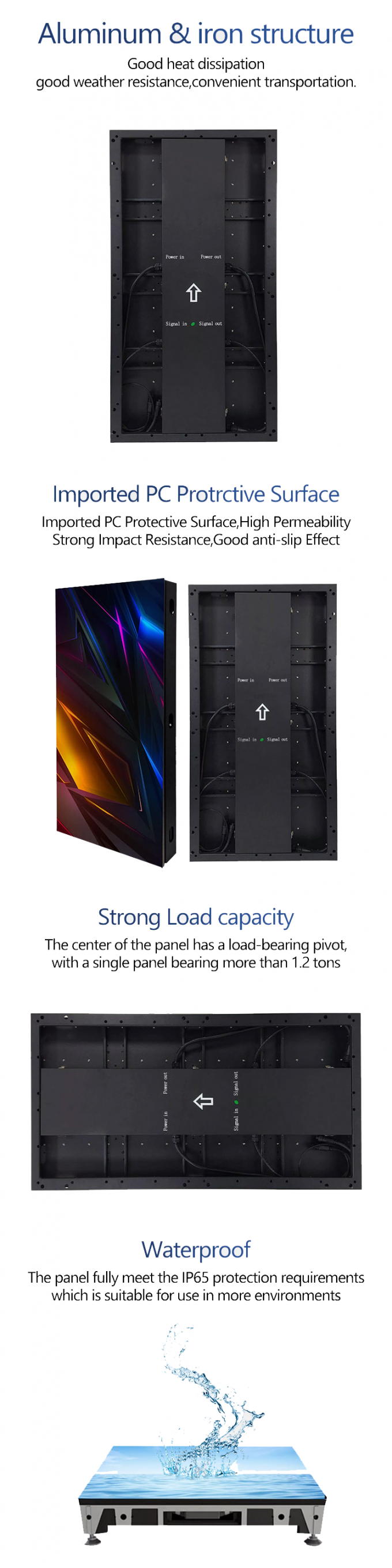 Led Dance Floor Display Rental Tile Panel 500*1000 High Refresh Led Stage Wedding Screen Wall P2.9 Interactive Led Display 2