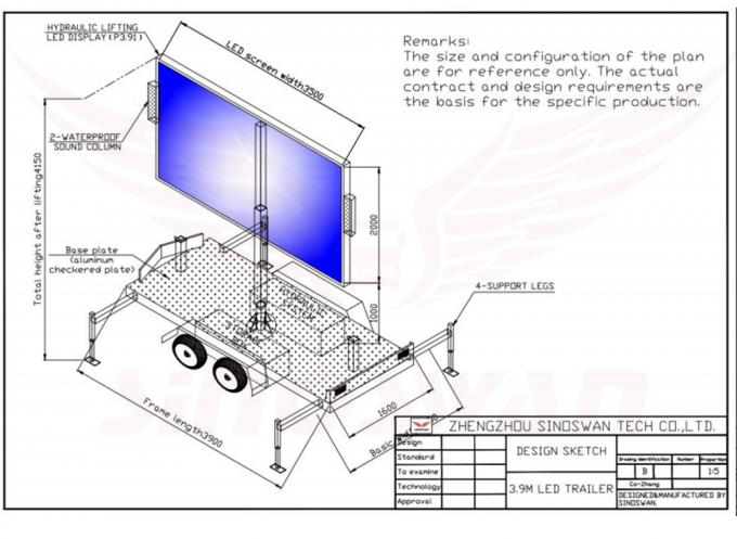 Outdoor P4 LED Sign Screen Trailer Solar Panels Advertising Trailer HD LED Display 2