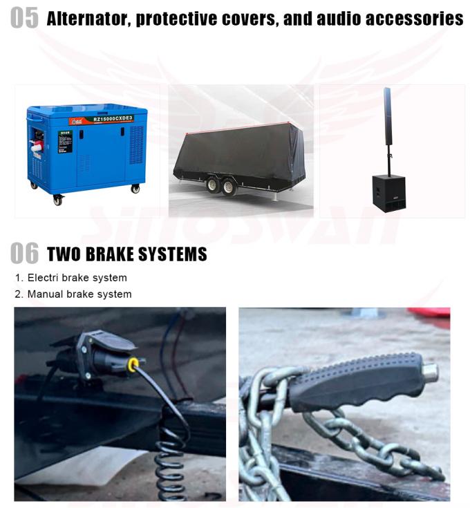 Outdoor P4 LED Sign Screen Trailer Solar Panels Advertising Trailer HD LED Display 5