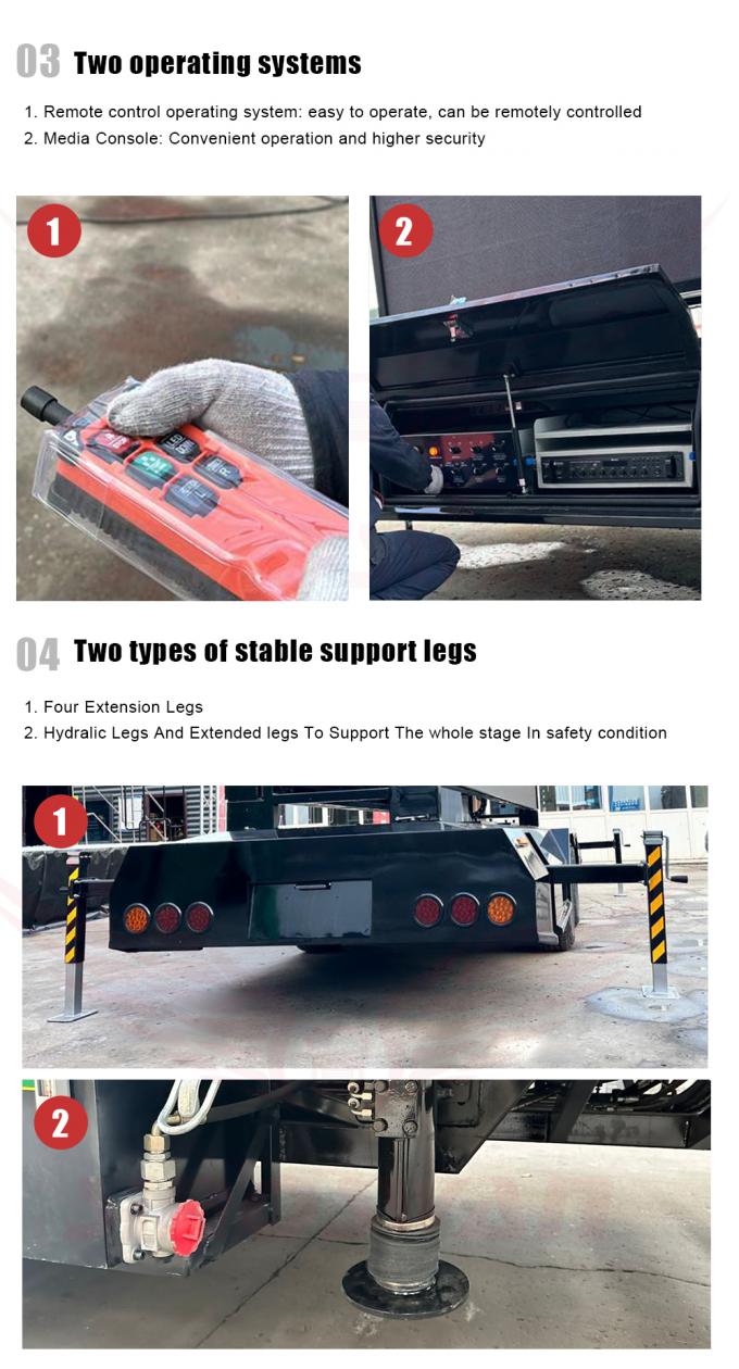 Outdoor P4 LED Sign Screen Trailer Solar Panels Advertising Trailer HD LED Display 4