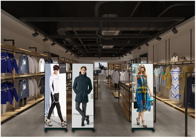 HD Moveable LED Poster Display Screen Indoor Outdoor Floor Standing P1.8 P2 Foldable Led Poster Screen P2.5 Led Screen Poster 7