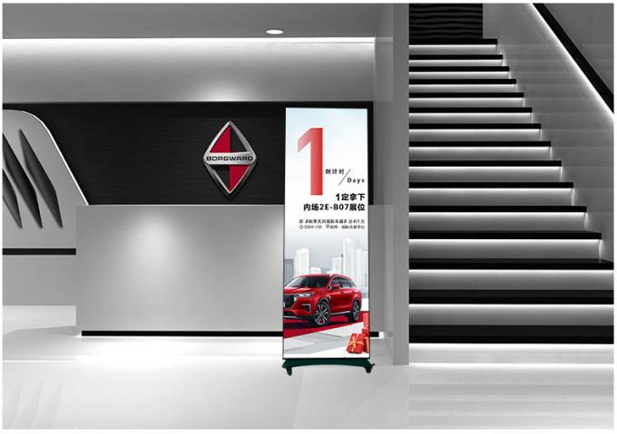 HD Moveable LED Poster Display Screen Indoor Outdoor Floor Standing P1.8 P2 Foldable Led Poster Screen P2.5 Led Screen Poster 10