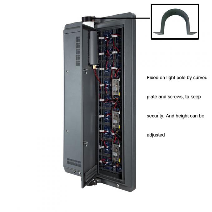 Outdoor Street Light Pole Led Display  Advertising P4 Screen Wireless Centralized Management Sign 2