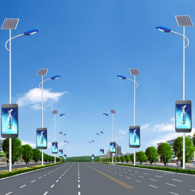 Outdoor Street Light Pole Led Display  Advertising P4 Screen Wireless Centralized Management Sign 3