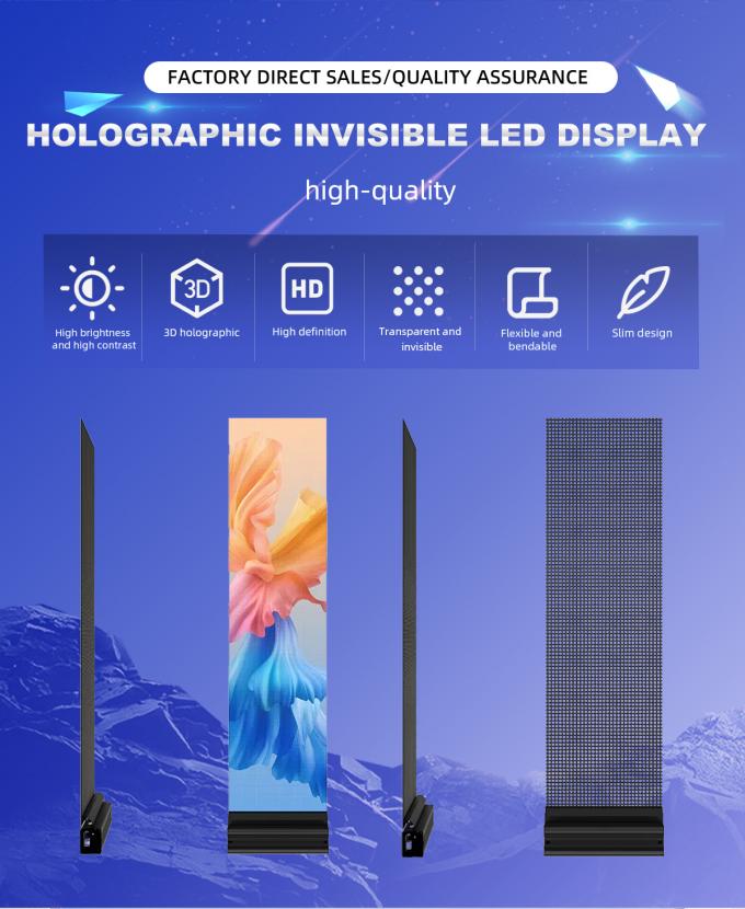Transparent P3.91 Holographic Led Screen Full Color Led Display Screen Holographic Invisible  Invisible Led Screen 0