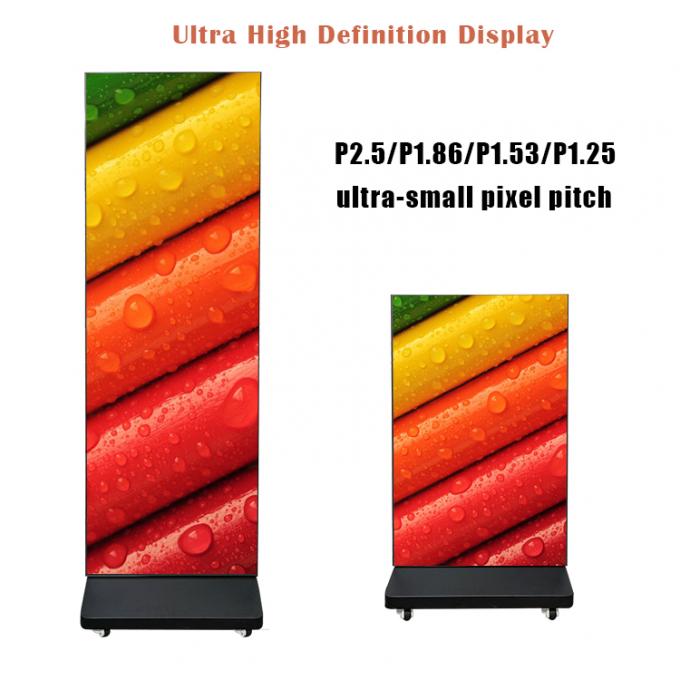 Foldable Led Poster Screen Portable Folding GOB Led Advertising Machine for Shopping Mall Conference Room Advertising 2
