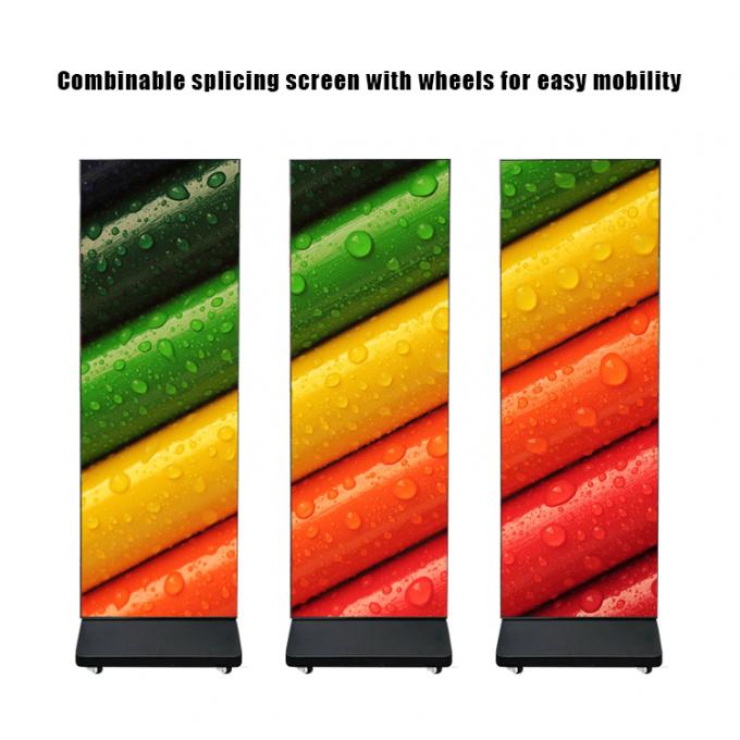 Foldable Led Poster Screen Portable Folding GOB Led Advertising Machine for Shopping Mall Conference Room Advertising 5