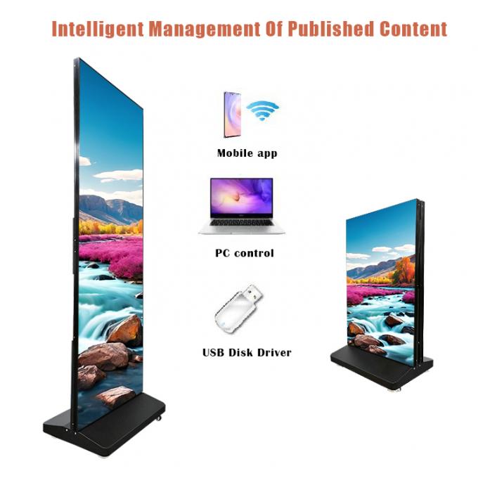Foldable Led Poster Screen Portable Folding GOB Led Advertising Machine for Shopping Mall Conference Room Advertising 7