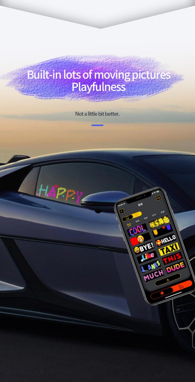 Car LED Sign Display 16*64 Programmable USB 5V RGB Pattern Animation Text DIY Scrolling Panel Remote Control Advertising LED Screen 2