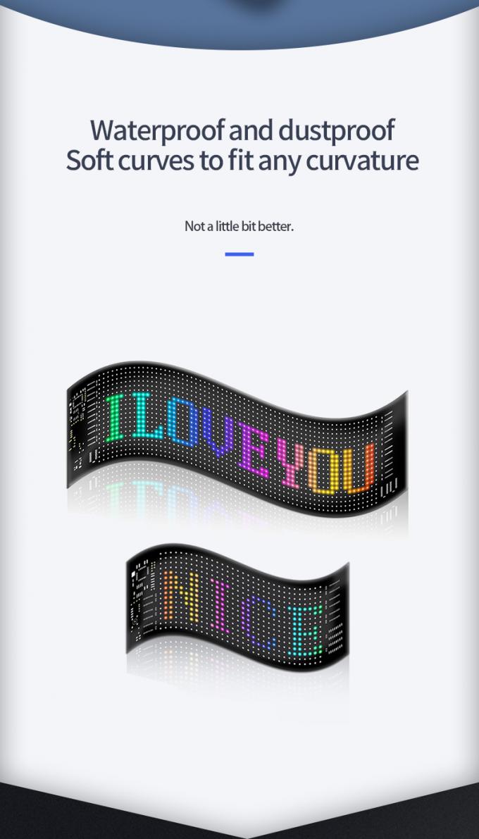 Car LED Sign Display 16*64 Programmable USB 5V RGB Pattern Animation Text DIY Scrolling Panel Remote Control Advertising LED Screen 6