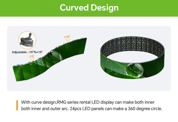 Curved Screen Indoor/Outdoor Flexible LED Video Wall Rental LED Display for Exhibition & Stage Activities-P2.976 P3.91 P4.81 4