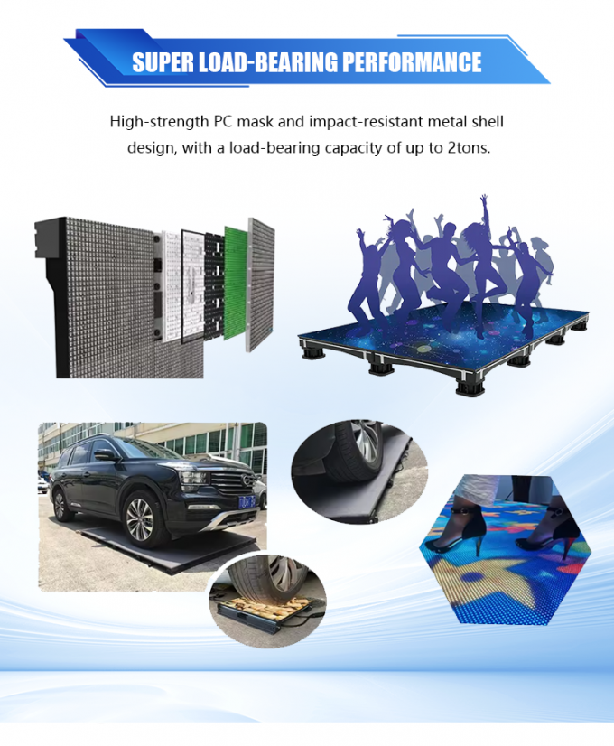 Floor LED screen 3D Stage DanceDisplay Interactive LED Floor Tile Screen P2.6 P2.97 P3.91 Led Screen 5