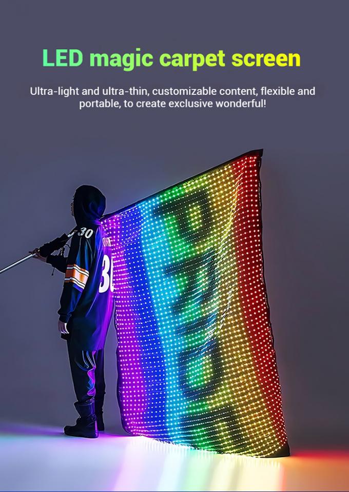 Flying LED Display with Drone Magic Carpet Screen LED Film Screen Rechargeable for Outdoor Advertising Customized 0
