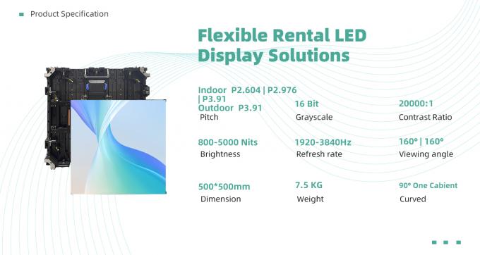 Flexible Led Display Curved Screen P1.95 P2.976 Rental Led Display High Brightness Stage Screen 1