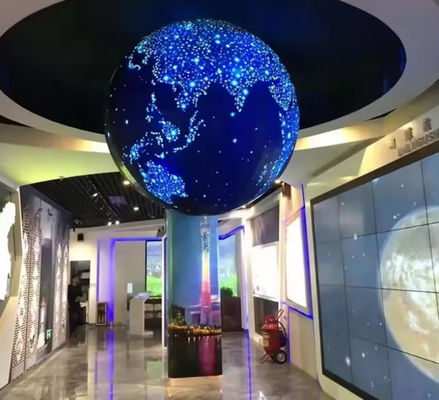 Creative circular cube cylinder curved Rgb flexible LED screen indoor P2 P3 P4 round spherical led display