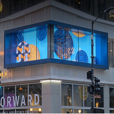 Glass LED screen p3.91-7.81 HD Transparent Advertising flexible led mesh screen