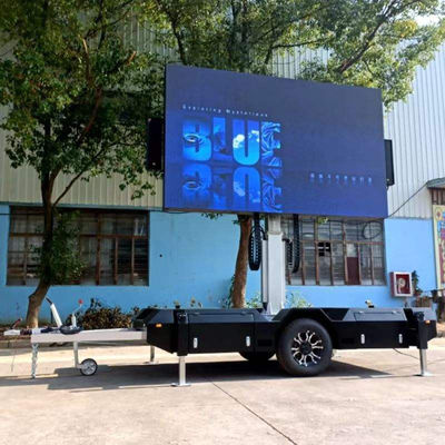 Outdoor Advertising LED Screen Trailer 960mm * 960mm Cabinet Size for Mobile Display