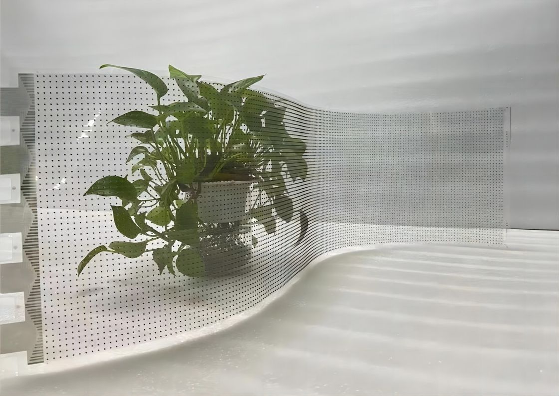 Glass Film Transparent LED Wall Display Ultra Slim And Light Weight